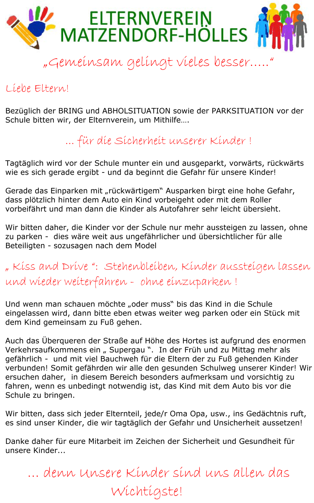 EV Matzendorf-Huelles Verkehrssituation